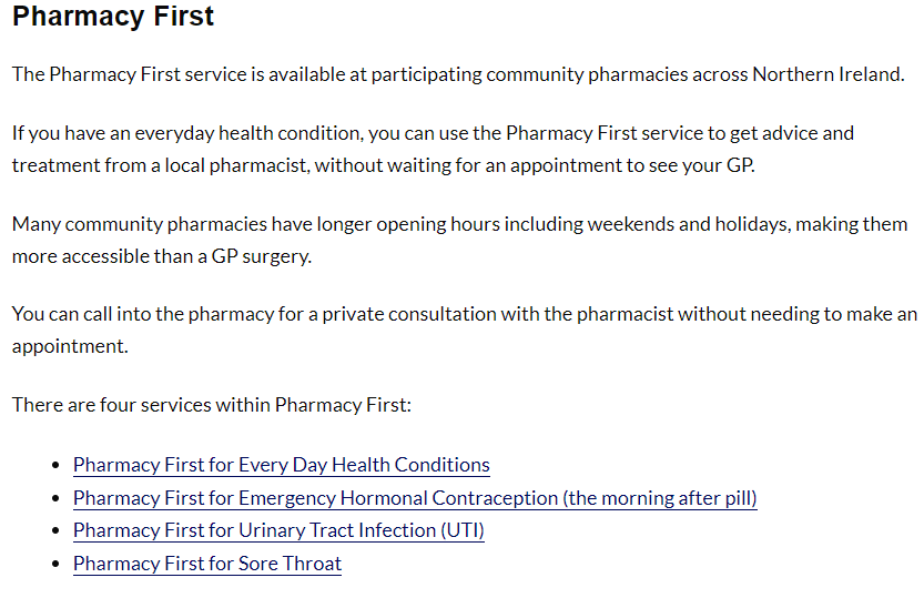 Pharmacy first scheme